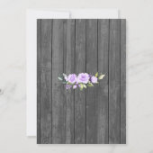 Lavendelbloemen Schuur Hout Na I DO BBQ Kaart (Achterkant)