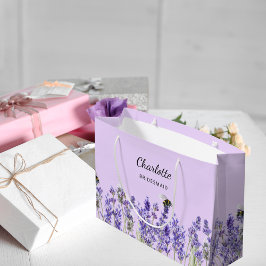 Lavendelbloemen violette bruidsmeisje groot cadeauzakje
