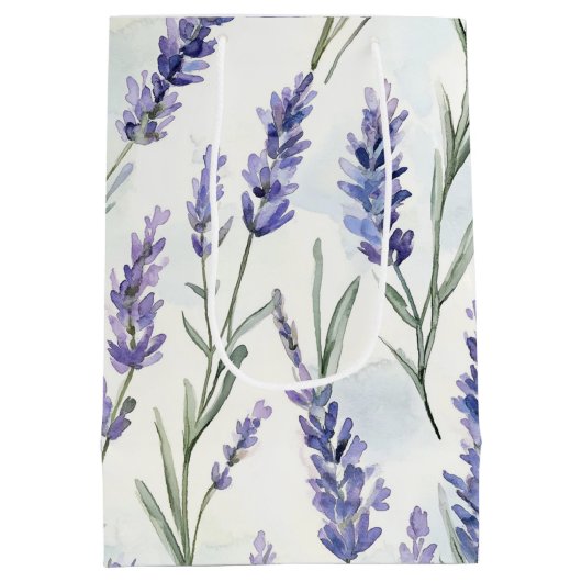 lavendelbloemen Vrijgezellenfeest Medium Cadeauzakje (Achterkant)