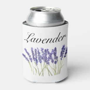 Lavendelbloemen waterverf kruiden paars chic blikjeskoeler