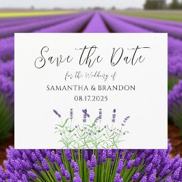 Lavendelbloemen Waterverf Paarse Bloemen Rustiek Briefkaart