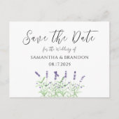 Lavendelbloemen Waterverf Paarse Bloemen Rustiek Briefkaart (Voorkant)