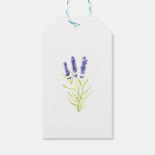 Lavendelbloemen waterverf rustieke Violet bruiloft Cadeaulabel (Achterkant)