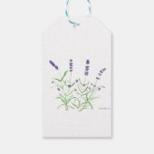 Lavendelbloemen waterverf rustieke Violet bruiloft Cadeaulabel (Achterkant)