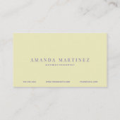 Lavendelbloemtakjes botanisch geel visitekaartje (Achterkant)