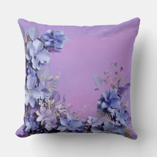 Lavendelbloesem: 3D Flower Sierkussen" Kussen