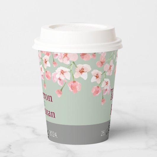 Lavendelbloesem Papieren Bekers (Links)