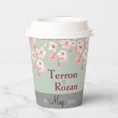 Lavendelbloesem Papieren Bekers (Achterkant)