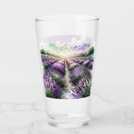 Lavendelbloesem Sereniteit Mok Glas (Voorkant)