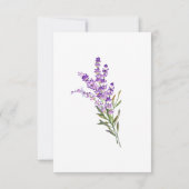 Lavendelboeketkrans Huwelijkskaart Save The Date (Achterkant)