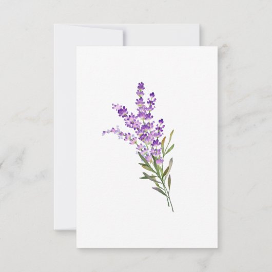 Lavendelboeketkrans Huwelijkskaart Save The Date (Achterkant)