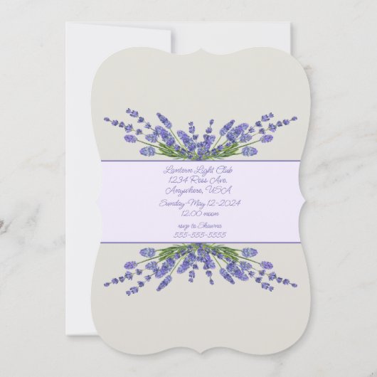 Lavendelboeketten Moederdag schoonmoeder Kaart (Achterkant)