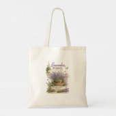 Lavendelboerderij Markt Botanische Tote Tas (Achterkant)