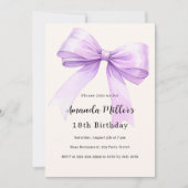 Lavendelboog crème elegante verjaardag kaart (Voorkant)