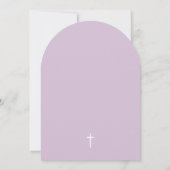 Lavendelboog Moderne Doop Christening Kaart (Achterkant)