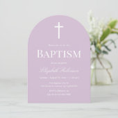 Lavendelboog Moderne Doop Christening Kaart (Staand voorkant)