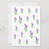 Lavendelboog Paarse Baby Shower Kaart (Achterkant)