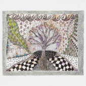 Lavendelboom 2024 fleece deken (Voorkant (Horizontaal))