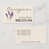 Lavendelcomfort: Visitekaartjes voor verzorgers (Voorkant / Achterkant)