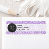 Lavendeldamast;  krijtbord look etiket (Insitu)