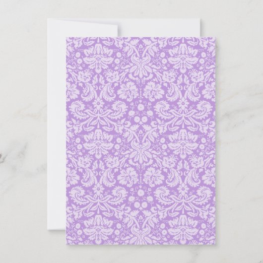 Lavendeldamast; krijtbord look kaart (Achterkant)