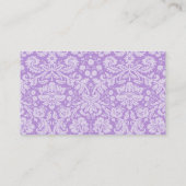 Lavendeldamast; krijtbord look visitekaartje (Achterkant)