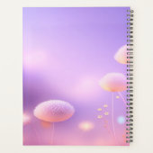 Lavendelfarbener Hintergrund mit Blumen Planner (Achterkant)
