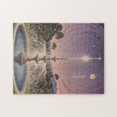Lavendelfontein slaapliedje gepersonaliseerd legpuzzel (Horizontaal)