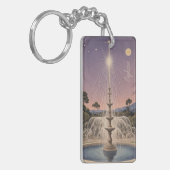 Lavendelfontein slaapliedje gepersonaliseerd sleutelhanger (Voorkant Links)