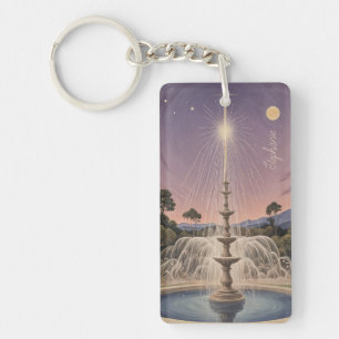 Lavendelfontein slaapliedje gepersonaliseerd sleutelhanger