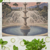 Lavendelfontein slaapliedje gepersonaliseerd theedoek (Gevouwen)