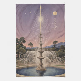 Lavendelfontein slaapliedje gepersonaliseerd theedoek