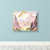 Lavendelgebergte Canvas Afdruk (Insitu (Houten vloer))