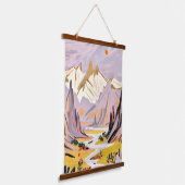 Lavendelgebergte Hangend Wandkleed (Gebogen)