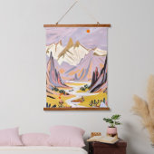 Lavendelgebergte Hangend Wandkleed (Slaapkamer)