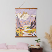 Lavendelgebergte Hangend Wandkleed (Slaapkamer)