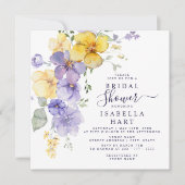 Lavendelgeel botanisch bloemig Vrijgezellenfeest Kaart (Voorkant)