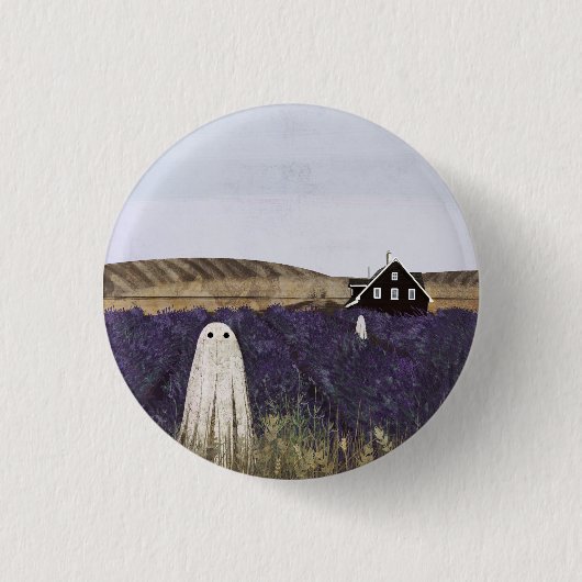 lavendelgeest ronde button 3,2 cm (Voorkant)