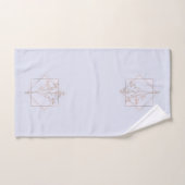 Lavendelgrijs met gouden bloemenontwerp bad handdoek (Handdoek)