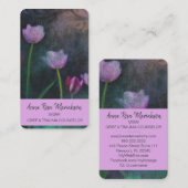 *~* Lavendelgrijs Tulp Shabby  Grunge Roze Visitekaartje (Voorkant / Achterkant)