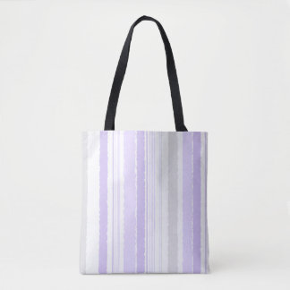 Lavendelgrijze aquarel gestreepte boodschappentas tote bag