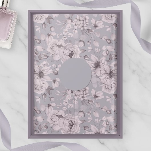 Lavendelgrijze bloemen tissuepapier