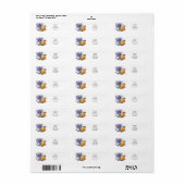 Lavendelhoning Zoete Bij Retouradreslabel Etiket (Full Sheet)