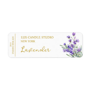 Lavendelkaarsetiket Etiket