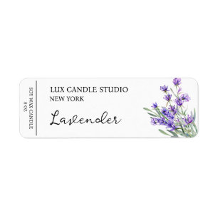 Lavendelkaarsetiket Etiket