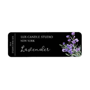 Lavendelkaarsetiket Etiket