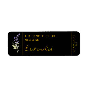 Lavendelkaarsetiket Etiket