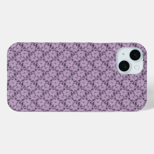 Lavendelkant Bloemen iPhone Case (Achterkant (horizontaal))