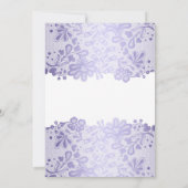 Lavendelkant Elegant  wit Vrijgezellenfeest Kaart (Achterkant)