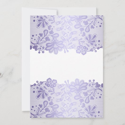 Lavendelkant Elegant  wit Vrijgezellenfeest Kaart (Achterkant)